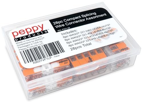 WAGO 221 Lever Nuts 28pc Compact Splicing Wire Connector Assortment with Case | Includes 221-2401, 221-412, 221-413, 221-415 - Image 2