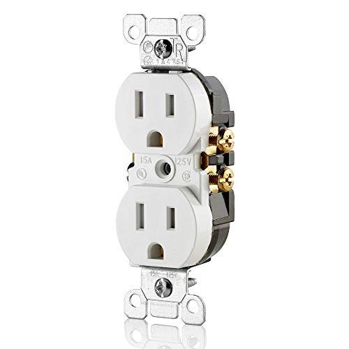 Leviton T5320-WMP 15 Amp 125V Tamper Resistant Duplex Receptacle , White, 10 Count (Pack of 1) - Image 2