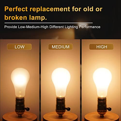 DiCUNO UL Listed 3-Way Lamp Socket Replacement, E26 Standard Threaded Base Light Socket, Turn Switch Knob for Low-Medium-High Light Settings, DIY Project, Table, Floor Lamp Repair Kit, 1-Pack, (Gold) - Image 4