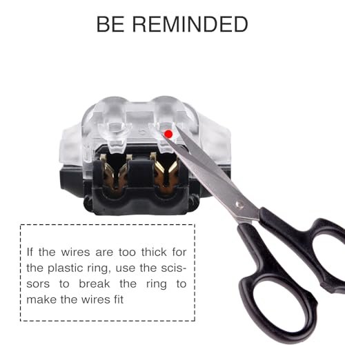 Brightfour 3 Way 2 Pin Tap Wire Connectors - No Wire Stripping, Solderless, 14-18 AWG, Low Voltage, 12 Pack - Image 5