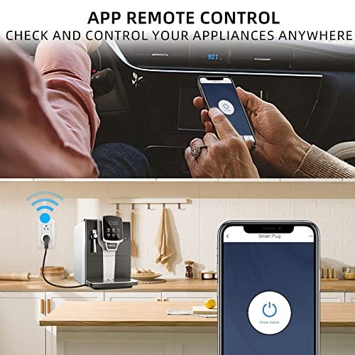 Amysen Smart Plug, Smart Home WiFi Outlet Works with Alexa, Echo, Google Home, No Hub Required, ETL & FCC Certified, 2.4G WiFi Only, 4 Pack (Plug 4 Pack) - Image 3